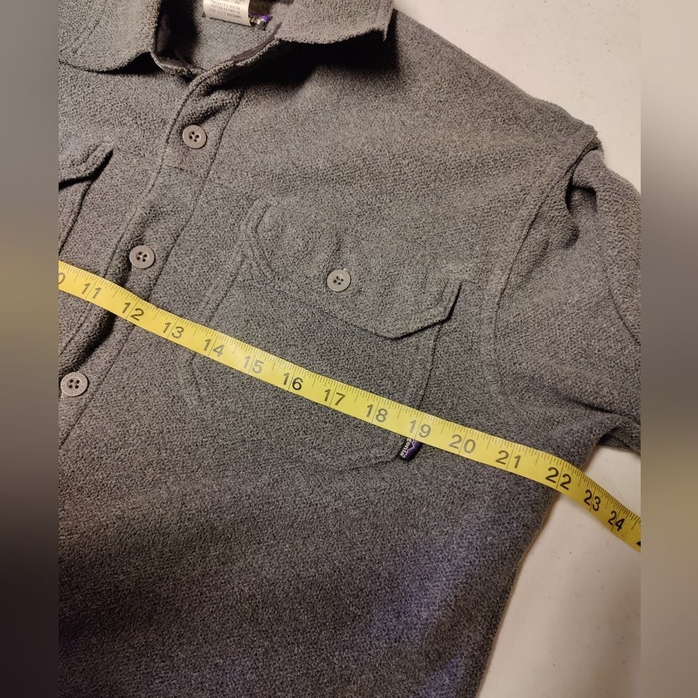 PATAGONIA Mens Gray Long-Sleeved Pique Fleece Shirt Small - Picture 6 of 9